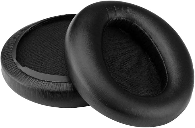 Replacement Ear Pads for Sony MDR-10R / MDR-10RBT / MDR-10RNC Headphones by MMOBIEL - Protein PU Cushion - Replacement Ear Pads - Black
