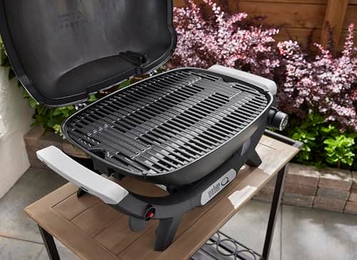 Weber Q2100N Gas Grill, Cooking Surface 53 x 39 cm, 1 Burner, Enamelled Cast Iron Grill (2 parts), Cast Aluminium Lid and Bowl – Black (1501069) - Image 7