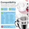 MMOBIEL Artisan & Classic Series Tilt Head 4.5-5 Quart Pouring Shield for KitchenAid - Splash Guard for Stainless Steel, Glass and Ceramic Bowls - Image 3