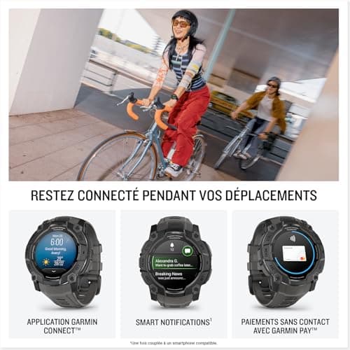 Garmin Instinct 3.5 mm, AMOLED, Black Bezel with Charcoal Band - Image 7