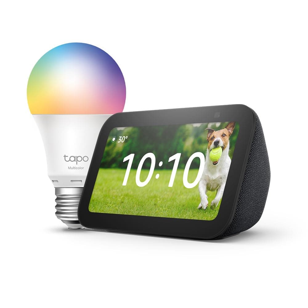 Echo Show 5 (3e génération) | Anthracite + Tapo L530EA ampoule connectée LED (E27), Fonctionne avec Alexa - Kit de démarrage Maison connectée - Image 7