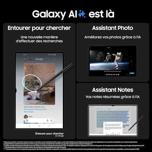 Samsung Galaxy Tab S9+ Tablet with Galaxy AI, Android, 12.4" 512GB Storage, MicroSD Reader, WiFi, S Pen Included, Charcoal, Amazon Version FR Exclusive - Image 5