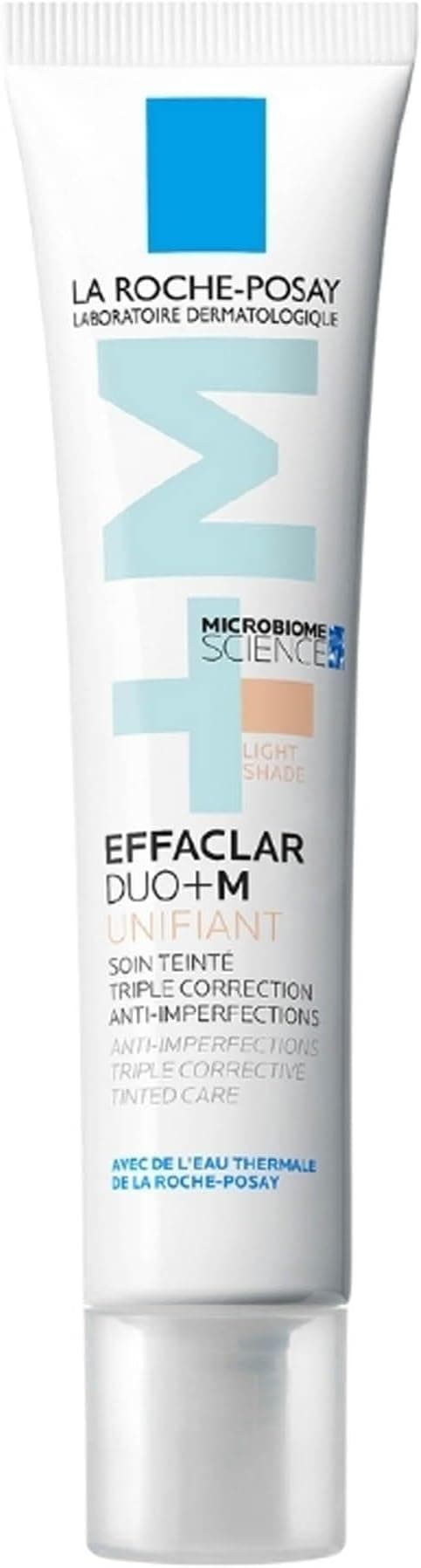 La Roche-Posay, Effaclar Duo+M, Anti-Blemish Tinted Care, Acne-prone Skin, Triple Correction Pimples, Blackheads and Marks, Unifying and Mattifying Effect, Light Tint, 40 ml - Image 1