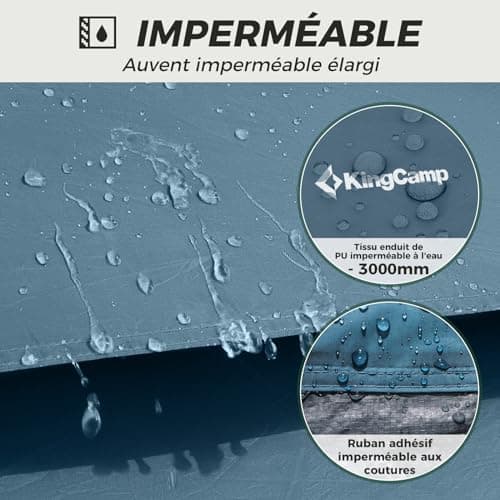 KingCamp MONDOME II Camping Tent for 2 Persons, Ultralight Waterproof Compact Backpackable Dome Tent Ideal for Camping, Trekking and Outdoor, Blue - Image 4