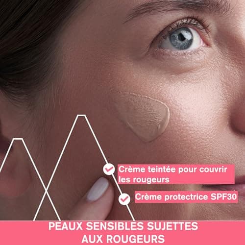Uriage Roseliane CC Cream SPF30 - Extrait de Ginseng - Masque les Rougeurs, Unifie le Teint, Apaise Durablement - Crème Visage Teintée - Convient aux Peaux Sensibles à Rougeurs - Non Comédogène - 40ml - Image 3