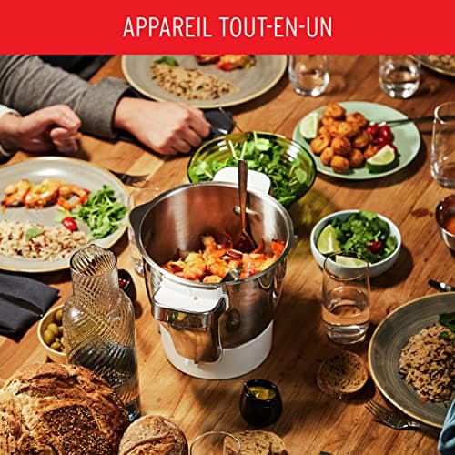 Moulinex, I-Companion Touch Pro, 18 functions, Connected, Integrated Weighing, XL Capacity 10 People, Black, Made in France, HF93E610 - Image 5