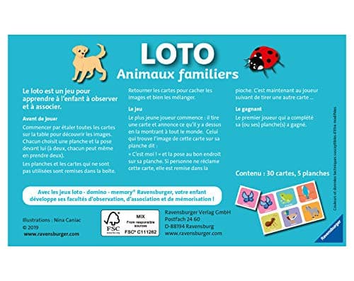 Ravensburger - Educational Game - Lotto - Pets - A First Educational Game Mixing Observation, Association and Memorization - From 2 Years - 24145 - Image 4