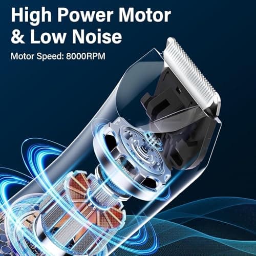 Body Hair Trimmer for Men - Pubic Hair Trimmer with Ceramic Blade Heads, Ball Shaver for Private Parties with LED Light and Display, IPX7 Waterproof Body Shavers for - Image 5