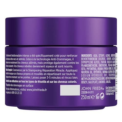 JOHN FRIEDA Frizz Ease Intensive Miracle Repair Mask 250ml - Image 4
