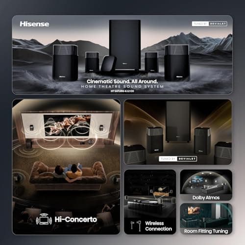 Soundbar Hisense 20015127 HT SATURN 4.1.2 Subwoofer wireless Black - Image 6