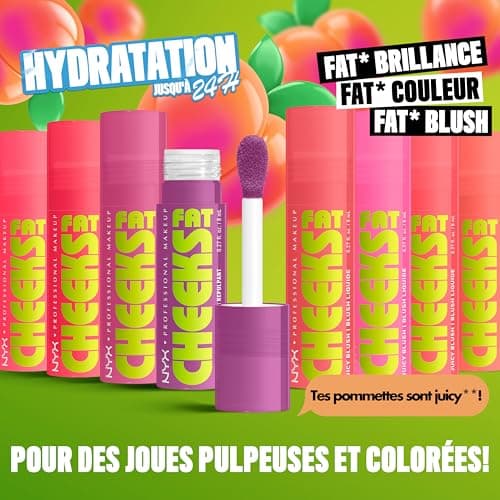 NYX Professional Makeup - Illuminating Liquid Blush - Plump and Coloured Cheeks - Vegan Formula - 24H Hydration - 12H Hold - Fat Cheeks Blush - Shade: Dragon Fruit Drip - Image 5