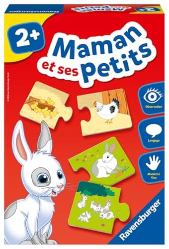 Ravensburger - Educational Game - Mother and Her Little Ones - Animal Discovery - First Association Game - Puzzle for Children Aged 2 Years and Up - 24023 - Image 2