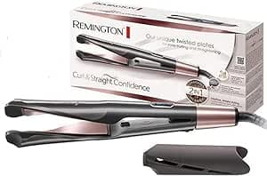 Remington Hair Straightener [Multifunctional: Straightening, Curls & Waves] Curl & Straight Confidence (Twist Design, Ultra Tourmaline Ceramic, 5 Temperature Settings 150-230°C) Straightening Iron