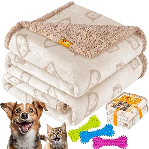 Lovpet® Waterproof Dog Blanket, Sherpa Fleece Pet Blanket + 3X Bone for Toys, Machine Washable - 80 x 60 inches - XXL - Machine Washable - Image 2