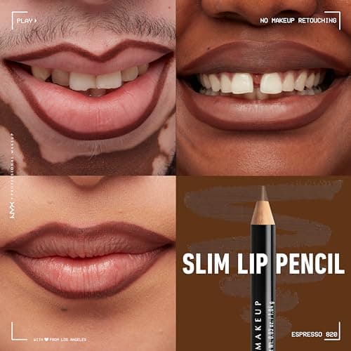 NYX Professional Makeup - Slim Lip Pencil - Lip pencil - Fine and sharp - Creamy formula - Long lasting - Espresso - Image 5