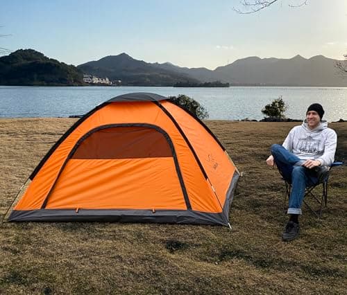 Camping Tent 3-4 Person Lightweight Stable Waterproof 4 Person Family Dome Tent for Camping Travel Trekking Garden Festival - Image 5
