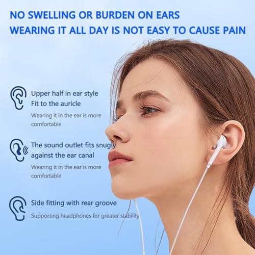 Wired Earphones for I Phone, In-Ear Stereo HiFi Earphones with Mic and Volume Control Compatible with i Phone 14/14Pro/13/13Pro/12/SE/11/11Pro/XS Max/XR (2 Packs) - Image 8