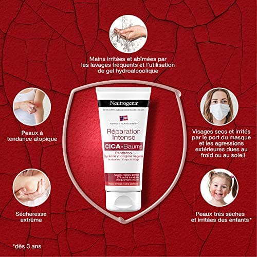 Neutrogena – Cica-Balm Intense Repair (100 ml tube) – Moisturizing body and face cream for irritated or damaged skin – Repair balm with panthenol and glycerine of plant origin - Image 3