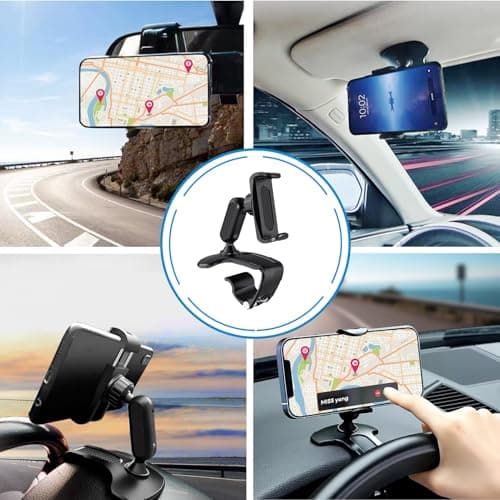 360° Adjustable Car Phone Holder, Car Mobile Phone Bases, 4 to 7 Inch Smartphone Car Holder, Car Phone Holder for Dashboard GPS Car Holder - Image 7