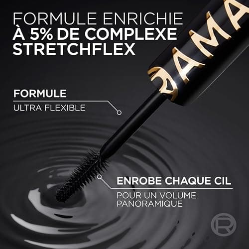 L'Oréal Paris - Volume Mascara - Millions of Lashes - Panoramic Look & Multiplied Lashes - Ultra-Flexible Formula - No Packages - Panorama - Shade : All Night Black - Image 7