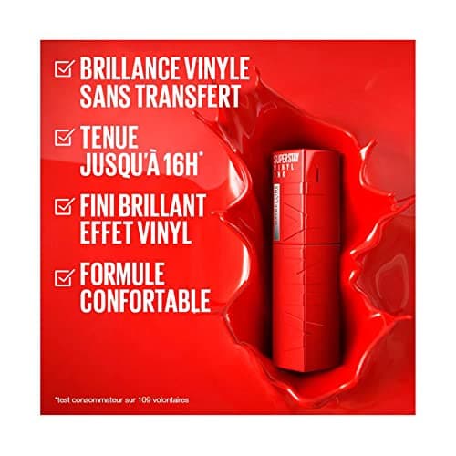 Maybelline New York - Rouge à Lèvres Liquide - Encre Effet Vinyl Brillant - Longue Tenue - Couleur Intense Ultra-Glossy - Sans Transfert - SuperStay Vinyl Ink - Teinte : Coy (20) - Image 7