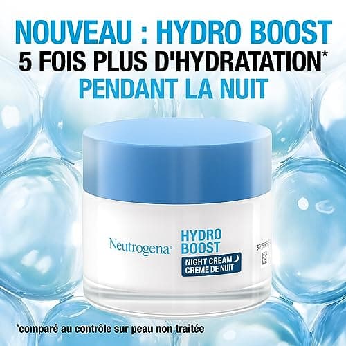 Neutrogena | Hydro Boost Night Cream (50 ml jar) - FNH Complex Moisturizing Face Cream - Hyaluronic Acid Face Treatment for Plumped and Revitalized Skin Overnight - Image 6