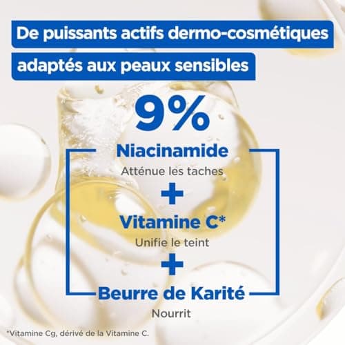 Mixa - Crème Niacinamide Correction Éclat - Crème Hydratante Anti-Taches au Beurre de Karité, à la Niacinamide et à la Vitamine C - Adaptée au Visage, Corps et Mains - Hypoallergénique - 400ml - Image 6