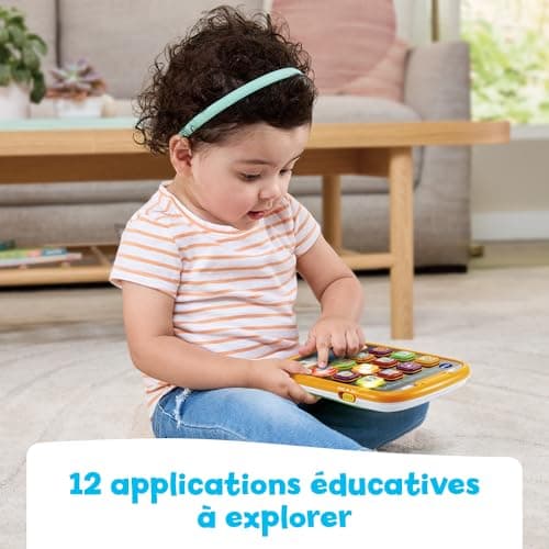 VTech - Bilingual Baby Tablet, Interactive Baby Tablet with 12 Educational Activities, Light Effects, Awakening Toy and Fine Motor Skills, Baby Gift from 9 Months - Content in French and English - Image 6