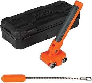 KLEIN TOOLS Klein Tools 50611 Magnetic Wire Extractor for Fish and Cables Behind Walls or Tight Spaces, Stainless Steel Lead, Rare Earth Magnet Orange