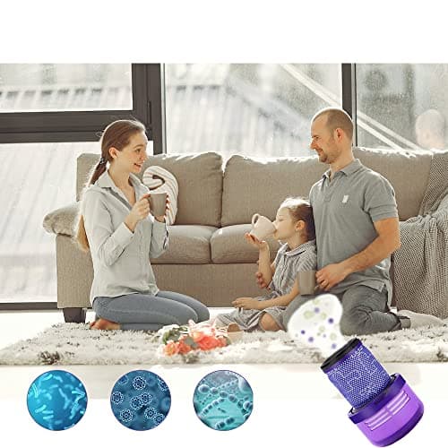 V12 Replacement Filter for Dyson V12 Detect Slim Absolute Vacuum Cleaner, Chonphan Hepa Filter V12 Washable with Cleaning Brush, Replaces # 971517-01 (2 Pieces) - Image 3