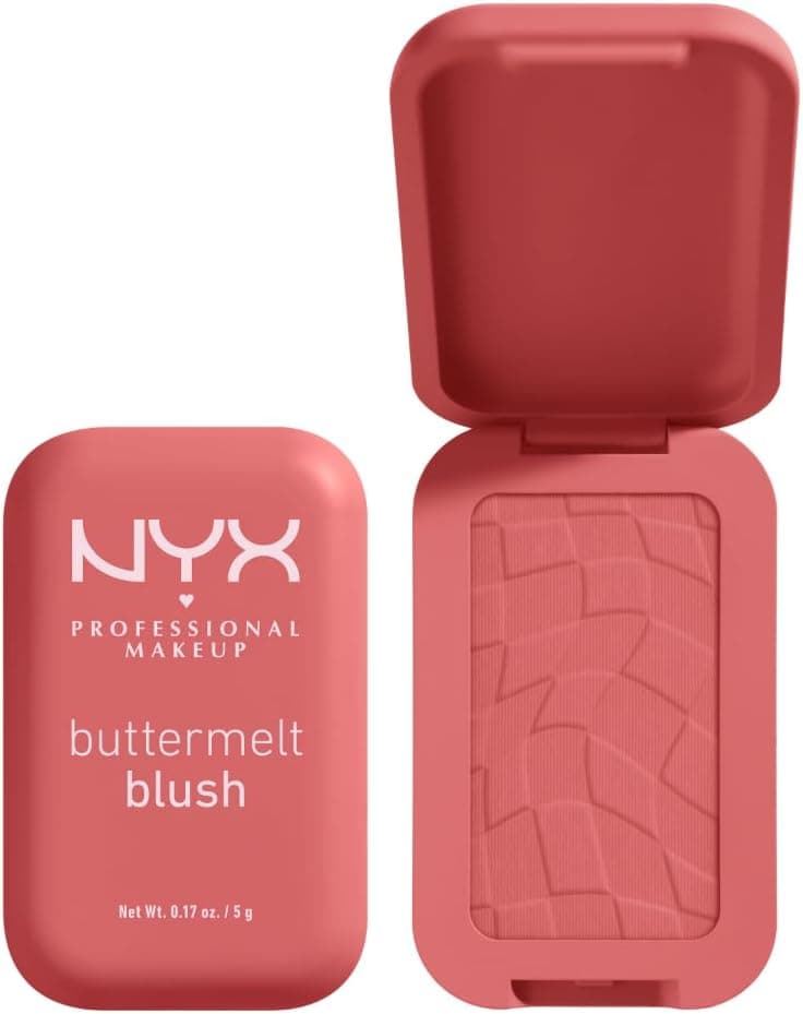 NYX PROFESSIONAL MAKEUP - Powder blush, enriched with mango butter, almond butter & shea butter - Melting texture - Vegan formula - Buttermelt Blush, Shade: Feeling Butta - Image 1