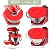 Silicone Protection Anti-Éclaboussures Accessoires pour Kitchenaid Stand Mixer 4.8L, Couvercle de Bol pour Bol Kitchen Aid Artisan 4.5-5 QT, Accessoire pour Kitchen Aid Mixer Tilt-Head (Rouge) - Image 8
