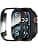 Diruite 2 Pieces Case for Apple Watch Ultra 3/2/1 49mm Protective Hard PC Material Ultra Thin Tempered Glass Screen Case, Black, 49mm - Image 2