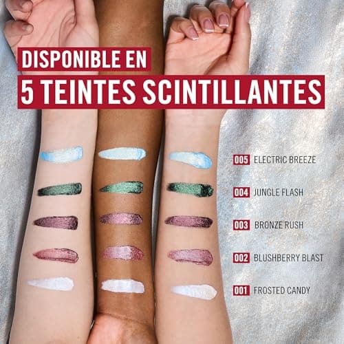 Rimmel Thrill Seeker Shimmer shock Crayon, Eyeliner, Eyeliner Gel Waterproof Multichrome, Crayon Liner, Couleur changeante irisée, Glisse sans effort, Ne coule pas, 1,2 g, 005 Electric Breeze - Image 8