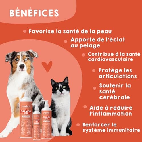 MAIKAI Cold Pressed Natural Salmon Oil - Rich in Omega 3 + 6 - Barf Supplement Anti-Dandruff + Anti-Inflammatory for Dogs and Cats - 1L - Image 6
