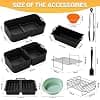 Silicone Air Fryer Mould Accessories for Ninja Air Fryer 10.4L AF500EU/COSORI 10L/COSORI Dual Zone 10L Twinfry Airfryer, Reusable Silicone Reusable Dish, Grid Racks, Grid Grid - Image 4