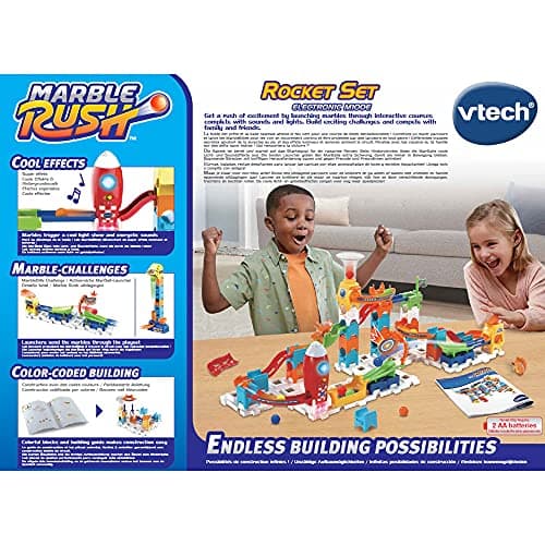 VTech - Marble Rush, Electronic Ball Circuit Rocket Set Electronic M100E, Building Set, 79 Pieces, 10 Balls, Gift for Children Aged 4 and Above - Image 6