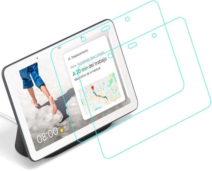 Tempered Glass for Google Nest Hub – [2 Pieces] 0.3 mm/9H/2.5D / Bubble-Free/Scratch-Resistant Screen Protector for Google Nest Hub