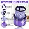 Filter for Dyson V11 V15, Vacuum Cleaner Filter Compatible with Dyson V11 Absolute/Animal/Fluffy/Torque Drive/Complete Pro, V15 Detect, SV14 SV17 SV22, Replacement Filter with 2in1 Brush, Purple - Image 5