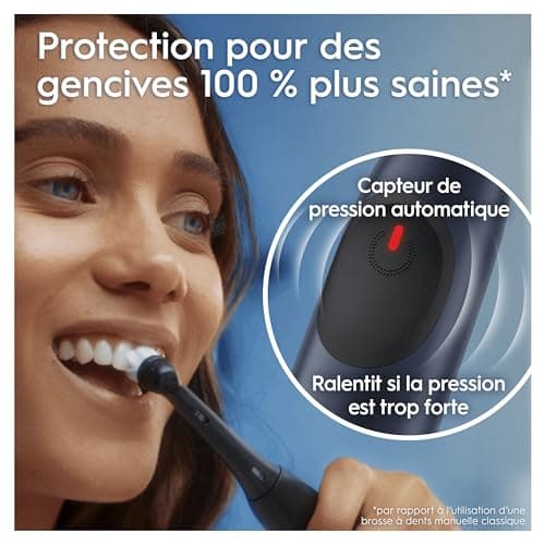 Oral-B iO 2 Brosse A Dents Electrique Bleue Pour Adultes, 3 Modes De Nettoyage, Doux Pour Les Gencives, Brossage Souple, Accessoires, Brossette Oral B De Rechange, Chargeur, Bleu Océan - Image 5