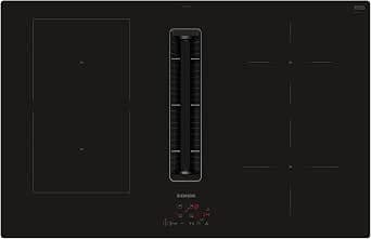 Siemens ED811BS16E iQ300 Hob with Extractor Hood (Induction), 80 cm, Frameless, Black, Flush, TouchControl, PowerBoost. Increases the power of different induction zones          [Energy Class B]