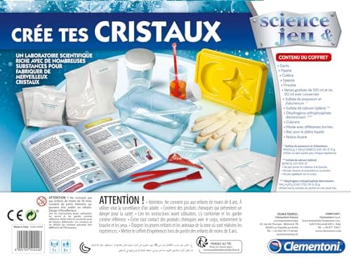 Clementoni | Science & Play – Create Your Crystals for Children 8+ | Chemistry and Geology DIY Science Kit | Home Crystal Experiments | Manual Scientific Game | Educational Activity to Make - Image 3