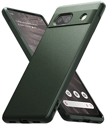 Ringke Case Compatible with Google Pixel 7a [Onyx] Anti-slip Shockproof Protection Rugged Flexible Ultra Thin Soft TPU Durable Case - Dark Green - Image 2