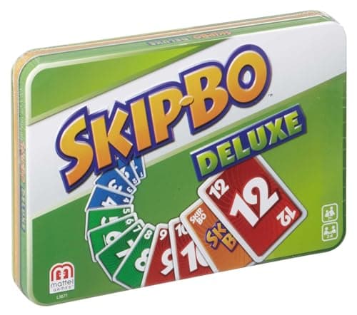 Mattel Games, Skip-Bo Deluxe with Special Metal Box - Card Game for the Whole Family, by the Creators of UNO, From 7 Years, L3671 - Image 5