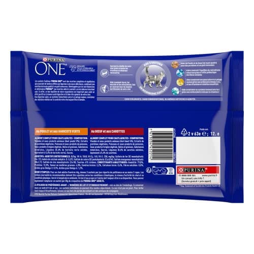 PURINA ONE | BIFENSIS | Chat Adulte | Soutien la vitalité du Chat, Les os, Les Muscles et Les articulations | Effilés en Sauce | Poulet, Boeuf | Sachets Fraîcheur | Lot de 12 (4 x 85g) - Image 4