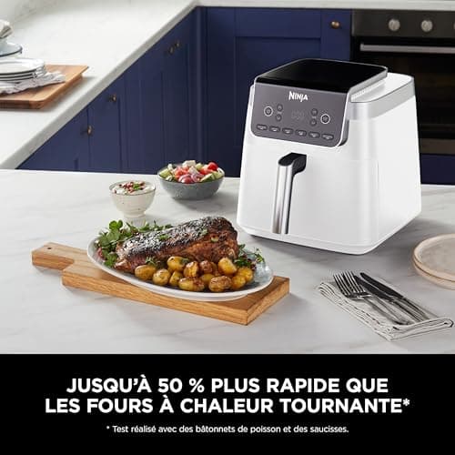 Ninja Air Fryer MAX PRO, 6.2L, Oil Free, Large Drawer, Roasting, Baking, Frying, Family, Digital, Dishwasher-Safe, Basket and Hob, White AF180EUWH - Image 6