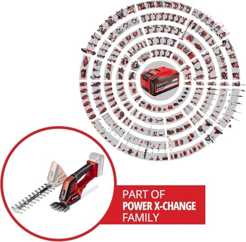 Einhell GE-CG 18/100 Li-Solo Power X-Change Cordless Lawn Shear (18V, Covered Gearbox, Blade Change without Tools) Delivered without Battery or Charger - Image 3