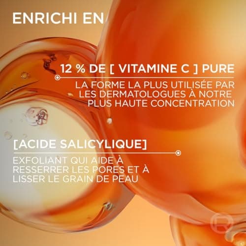 L'Oréal Paris – Serum 12% Pure Vitamin C + Salicylic Acid + Vitamin E – Antioxidant & Anti-Aging – Irregular Complexion, Pores and Fine Lines – Anti-UV Bottle – Revitalift Clinical – 30 ml - Image 7