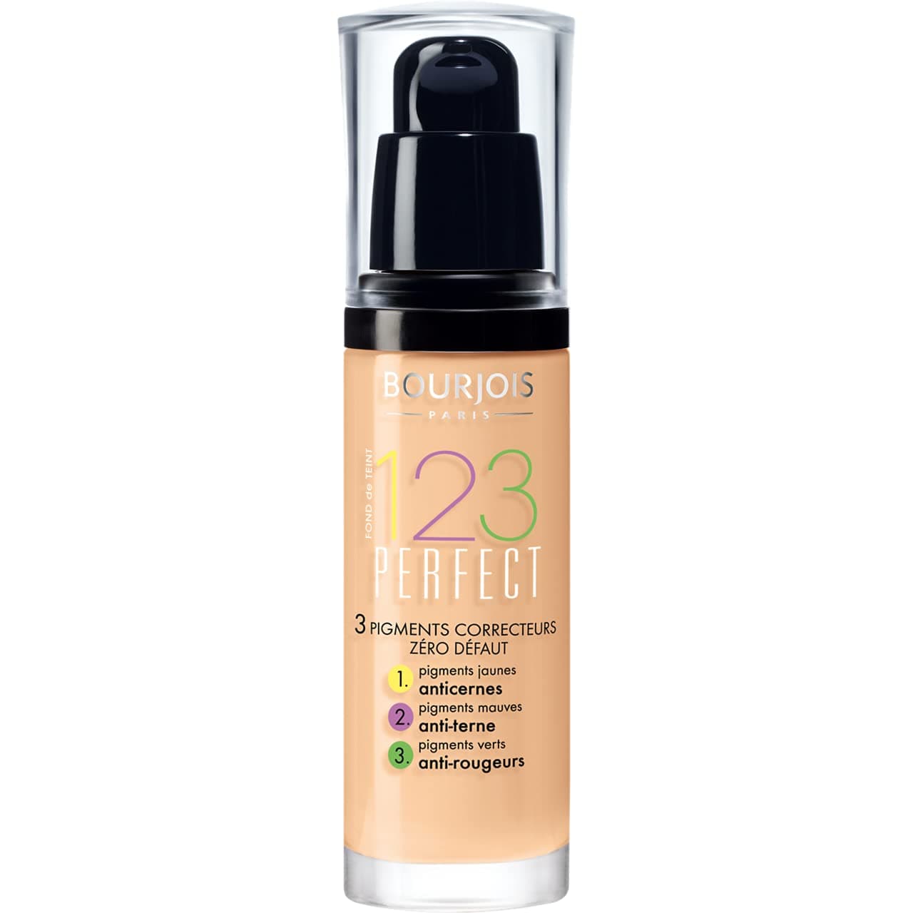 Bourjois - Fond de Teint 1.2.3 Perfect - 3 en 1 : Anticernes, Anti-Terne et Anti-Rougeurs - Fini Semi-Mat - Formule Anti-Brillance et Hydratante - 54 Beige 30ml - Image 6