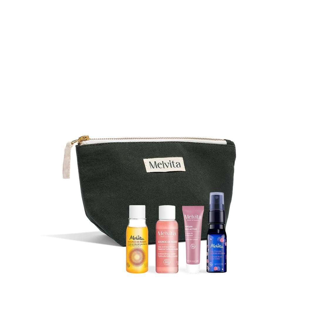 Melvita - Travel Facial Care Kit - Cleansing, Toning, Moisturizing for All Skin Types - Includes Make-up Remover Oil 30ml, Extraordinary Water 30ml, Floral Water 28ml, Lift Cream 10ml - Image 10